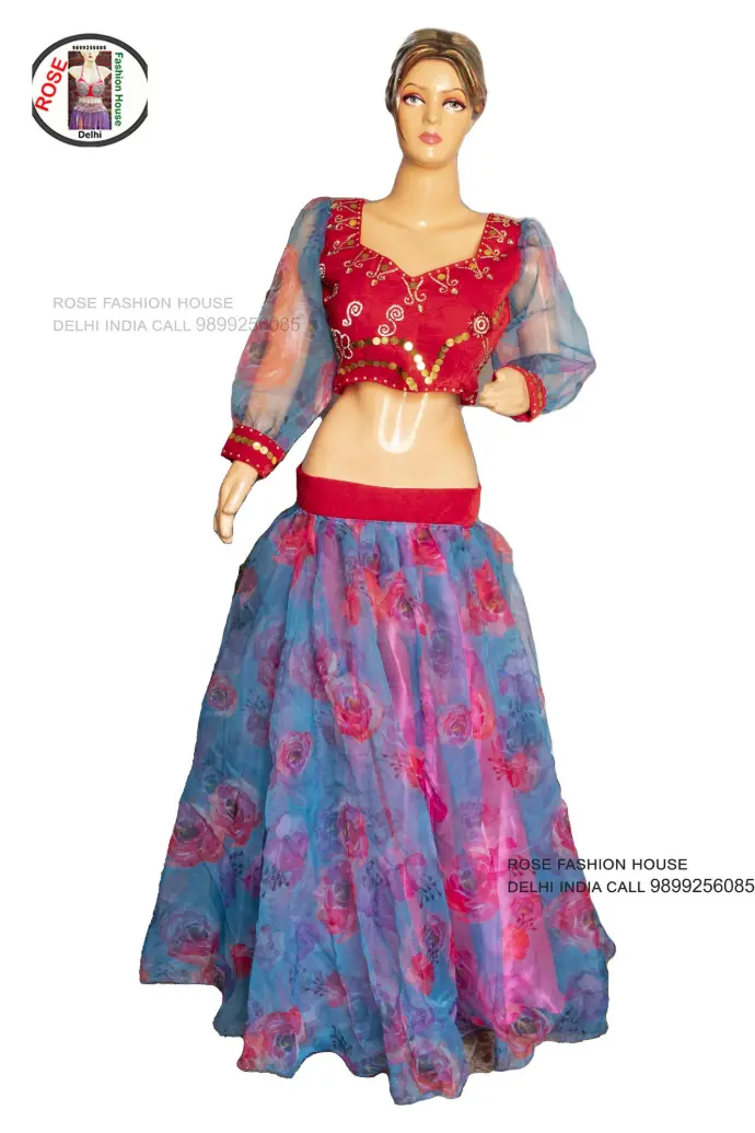 Printed Floral Dance Lehenga Choli Dress | Rose Fashion House Delhi India