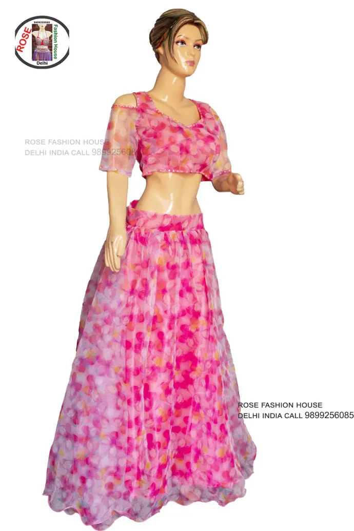 Printed Floral Dance Lehenga Choli Dress | Rose Fashion House Delhi India