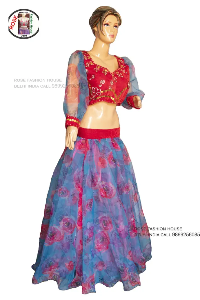 Printed Floral Dance Lehenga Choli Dress | Rose Fashion House Delhi India