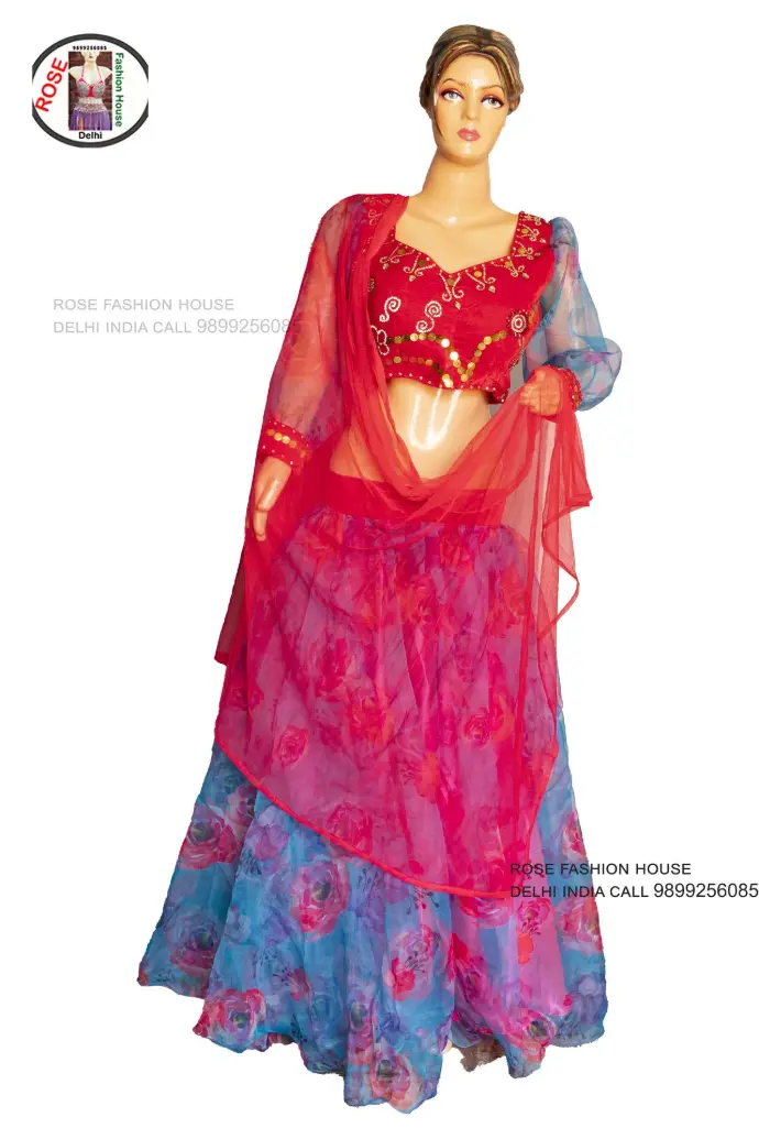 Printed Floral Dance Lehenga Choli Dress | Rose Fashion House Delhi India