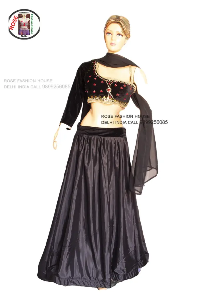Black Color hand work Dance Dress Lehenga Choli dress | Rose Fashion House Delhi India