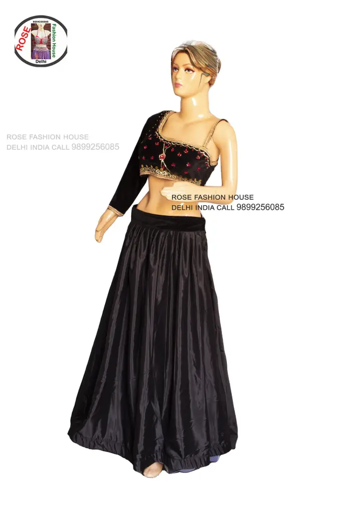 Black Color hand work Dance Dress Lehenga Choli dress | Rose Fashion House Delhi India