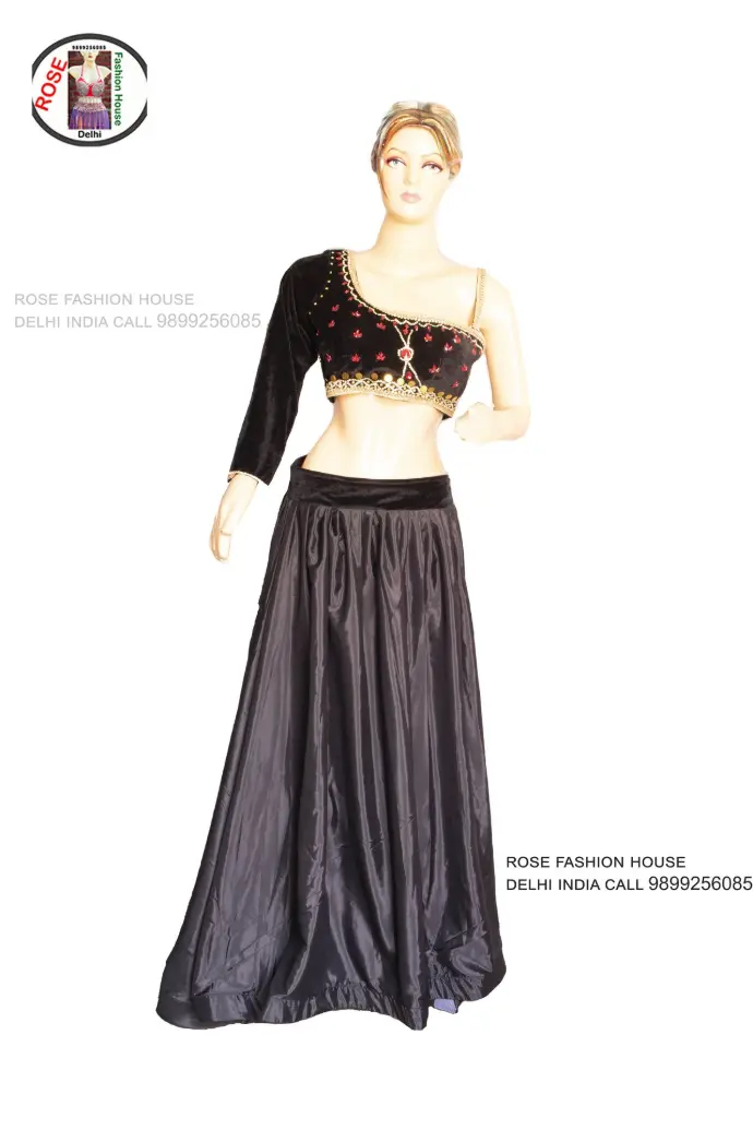 Black Color hand work Dance Dress Lehenga Choli dress | Rose Fashion House Delhi India