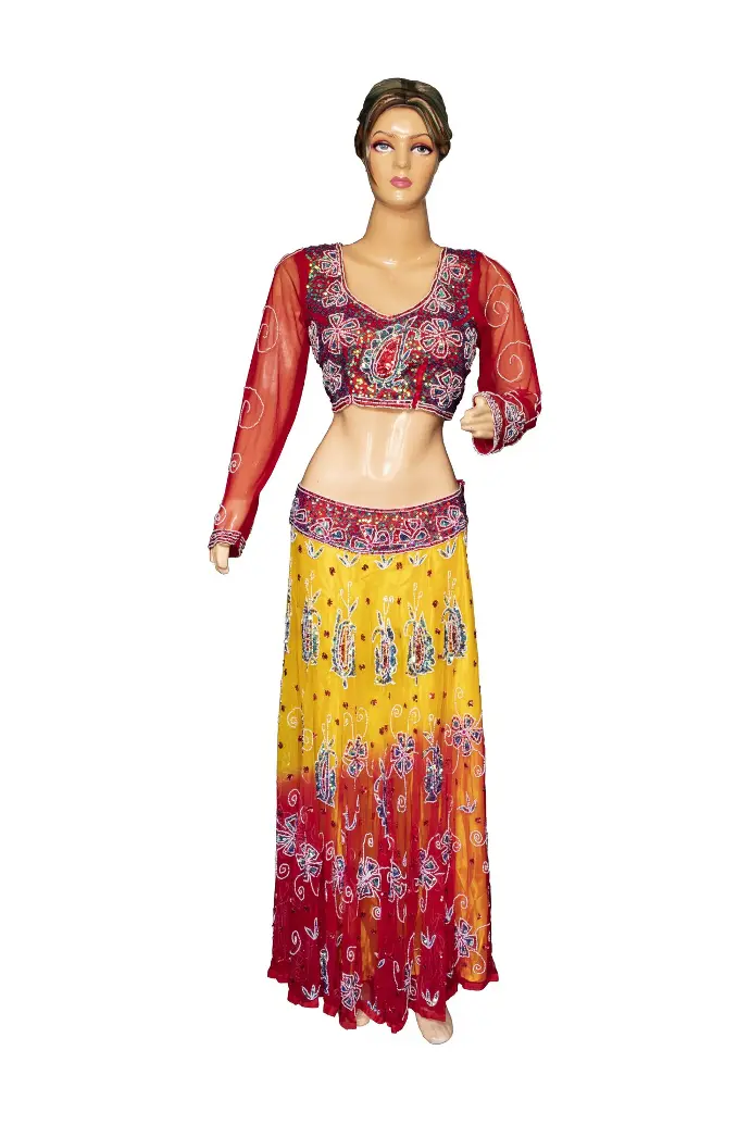 Handcrafted Indian Dress with Beads, Sequins, and Accessories | Custom Lehenga Choli Handcrafted Indian Dress with Beads, Sequins, and Accessories | Custom Lehenga Choli by Rose Fashion House Delhi
